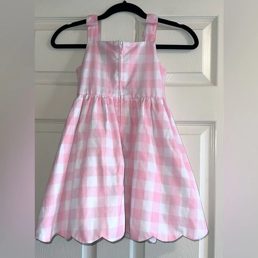 Rare Editions Girls Pink and White Gingham Dress
